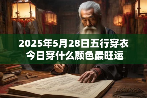 2025年5月28日五行穿衣 今日穿什么颜色最旺运