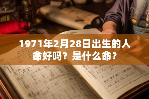 1971年2月28日出生的人命好吗？是什么命？