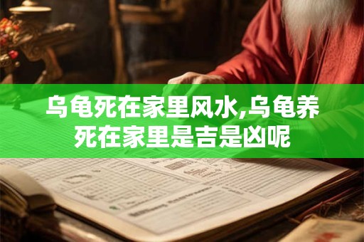乌龟死在家里风水,乌龟养死在家里是吉是凶呢