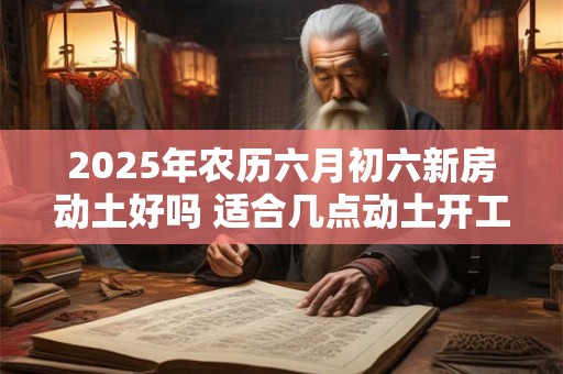 2025年农历六月初六新房动土好吗 适合几点动土开工