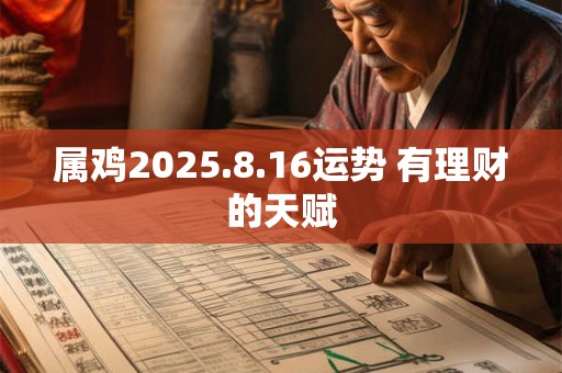 属鸡2025.8.16运势 有理财的天赋