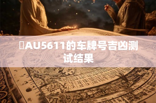 滬AU5611的车牌号吉凶测试结果