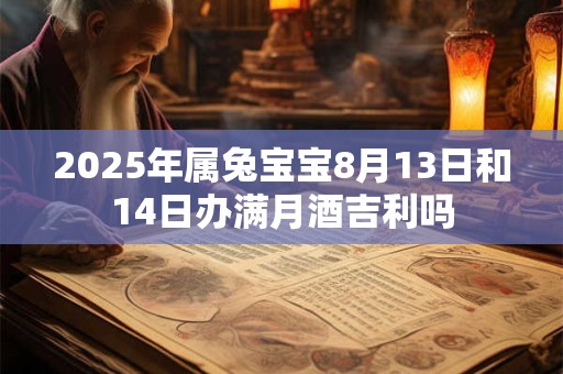2025年属兔宝宝8月13日和14日办满月酒吉利吗