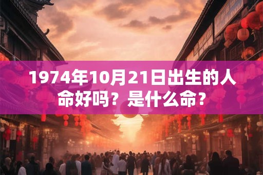 1974年10月21日出生的人命好吗？是什么命？