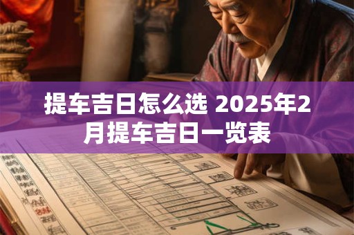 提车吉日怎么选 2025年2月提车吉日一览表