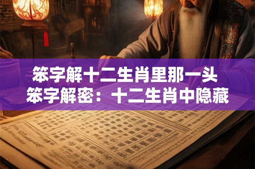 笨字解十二生肖里那一头 笨字解密：十二生肖中隐藏的智慧