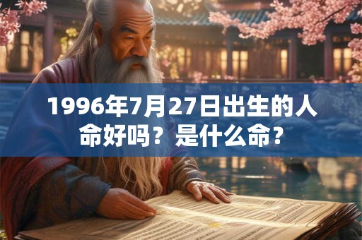 1996年7月27日出生的人命好吗？是什么命？