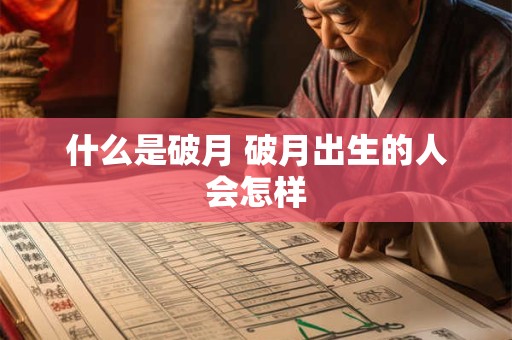 什么是破月 破月出生的人会怎样