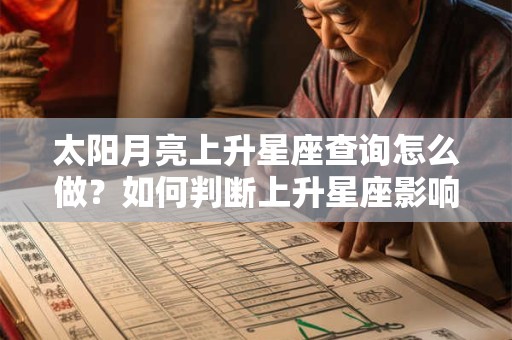 太阳月亮上升星座查询怎么做？如何判断上升星座影响是否被激活？