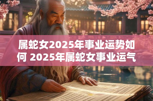 属蛇女2025年事业运势如何 2025年属蛇女事业运气