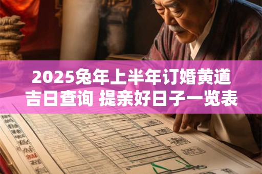 2025兔年上半年订婚黄道吉日查询 提亲好日子一览表