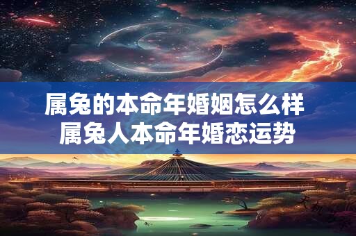 属兔的本命年婚姻怎么样 属兔人本命年婚恋运势