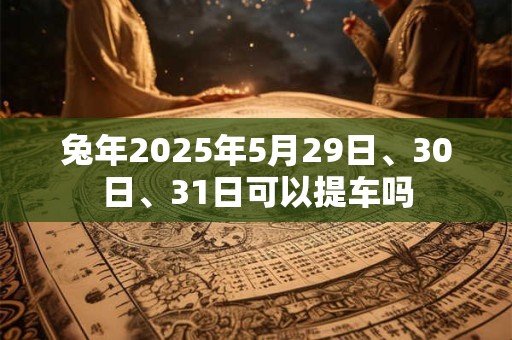 兔年2025年5月29日、30日、31日可以提车吗