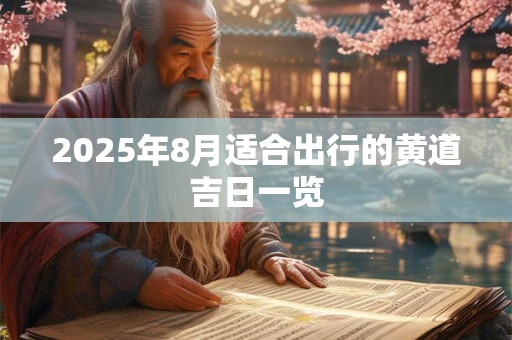 2025年8月适合出行的黄道吉日一览