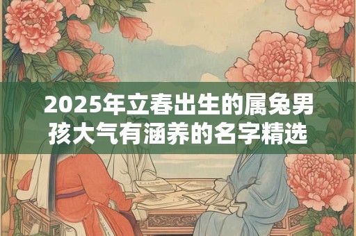 2025年立春出生的属兔男孩大气有涵养的名字精选
