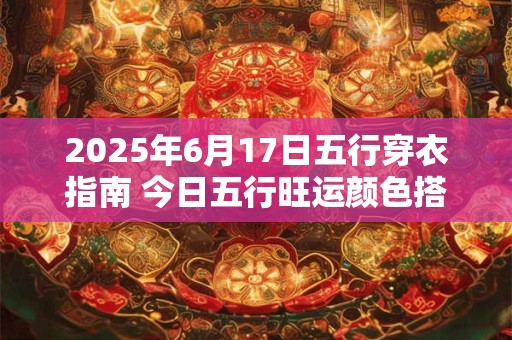 2025年6月17日五行穿衣指南 今日五行旺运颜色搭配