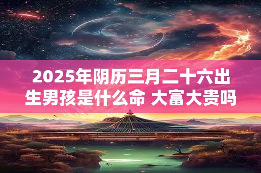2025年阴历三月二十六出生男孩是什么命 大富大贵吗