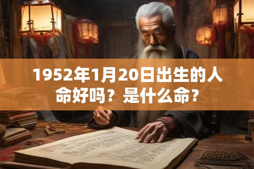 1952年1月20日出生的人命好吗？是什么命？