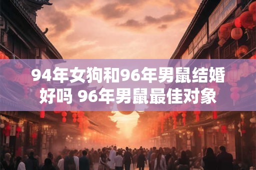 94年女狗和96年男鼠结婚好吗 96年男鼠最佳对象