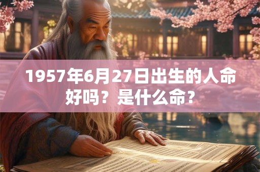1957年6月27日出生的人命好吗？是什么命？