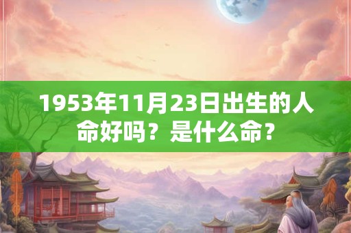 1953年11月23日出生的人命好吗？是什么命？