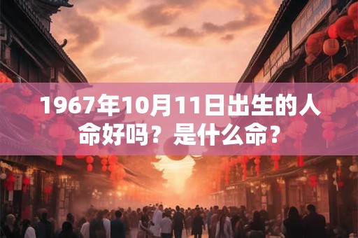 1967年10月11日出生的人命好吗？是什么命？