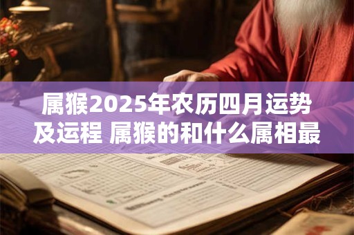 属猴2025年农历四月运势及运程 属猴的和什么属相最配