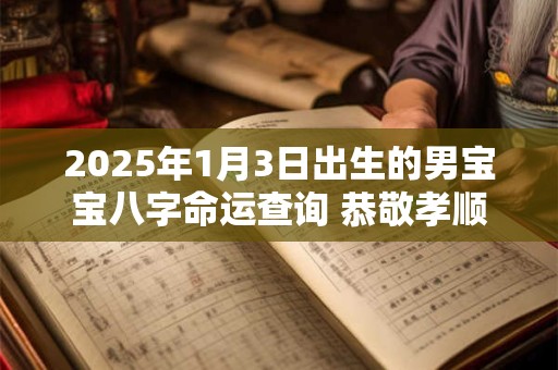 2025年1月3日出生的男宝宝八字命运查询 恭敬孝顺兴旺家族