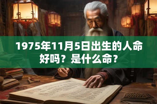 1975年11月5日出生的人命好吗？是什么命？