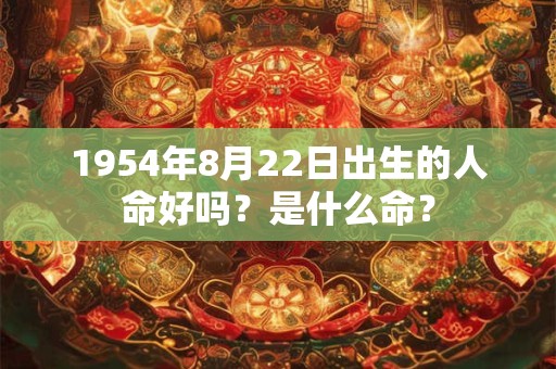 1954年8月22日出生的人命好吗？是什么命？