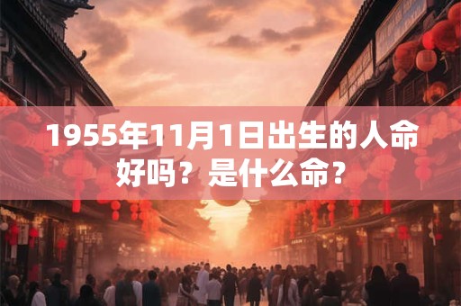 1955年11月1日出生的人命好吗？是什么命？