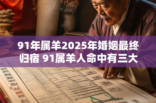 91年属羊2025年婚姻最终归宿 91属羊人命中有三大劫