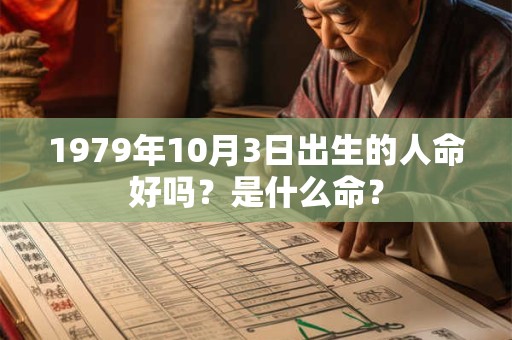 1979年10月3日出生的人命好吗？是什么命？