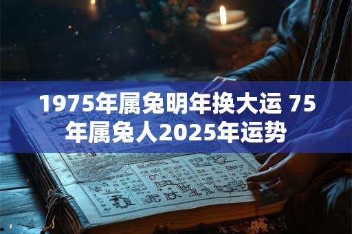 1975年属兔明年换大运 75年属兔人2025年运势