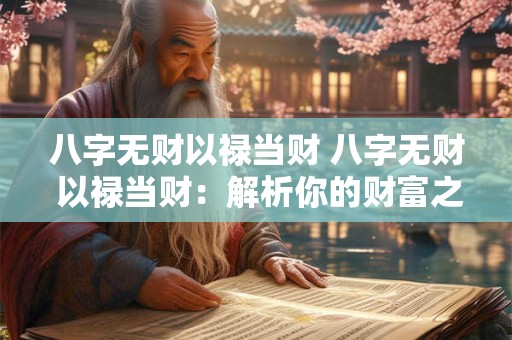 八字无财以禄当财 八字无财 以禄当财：解析你的财富之路