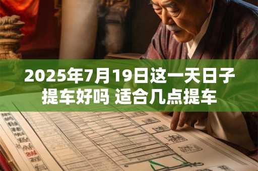 2025年7月19日这一天日子提车好吗 适合几点提车