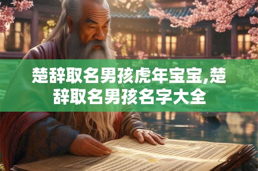 楚辞取名男孩虎年宝宝,楚辞取名男孩名字大全