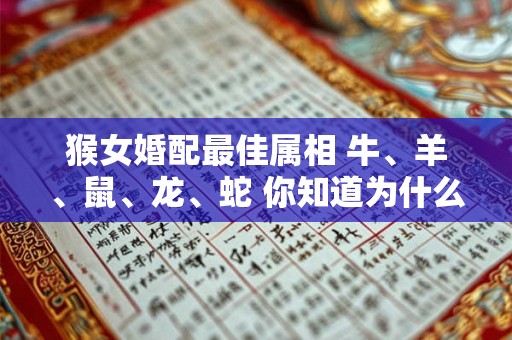 猴女婚配最佳属相 牛、羊、鼠、龙、蛇 你知道为什么吗