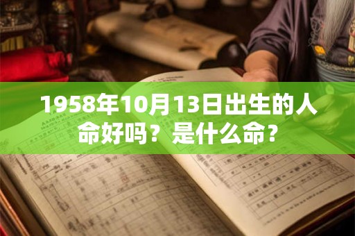 1958年10月13日出生的人命好吗？是什么命？