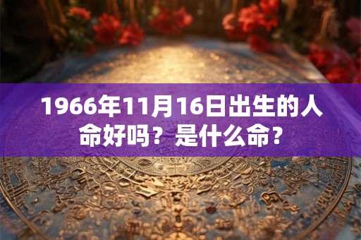 1966年11月16日出生的人命好吗？是什么命？