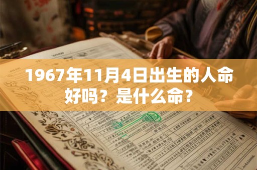 1967年11月4日出生的人命好吗？是什么命？