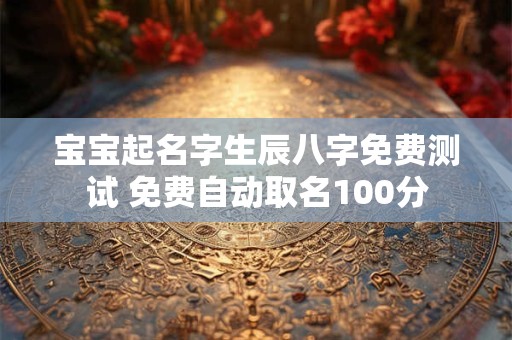 宝宝起名字生辰八字免费测试 免费自动取名100分