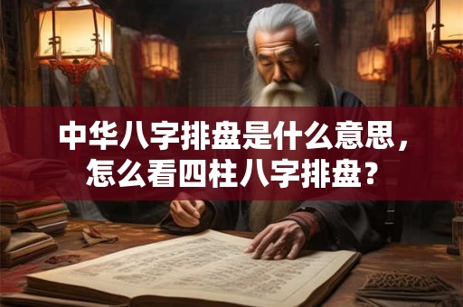 中华八字排盘是什么意思，怎么看四柱八字排盘？