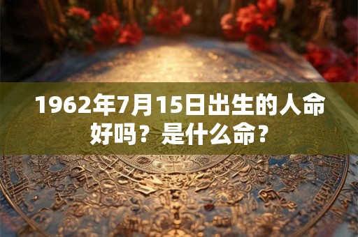 1962年7月15日出生的人命好吗？是什么命？
