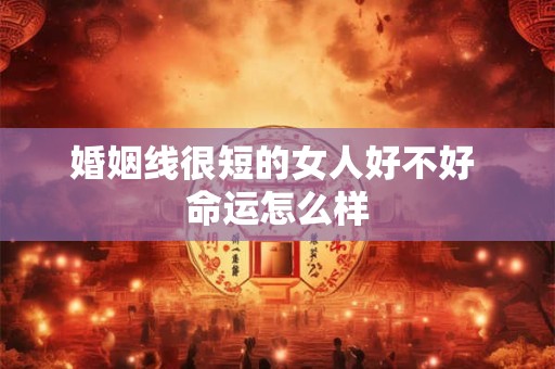 婚姻线很短的女人好不好 命运怎么样