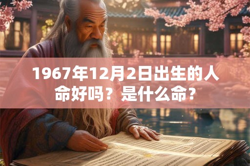 1967年12月2日出生的人命好吗？是什么命？