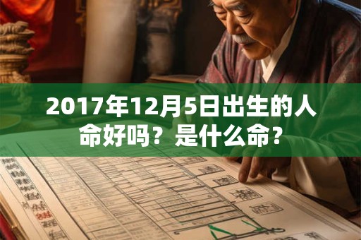 2017年12月5日出生的人命好吗？是什么命？