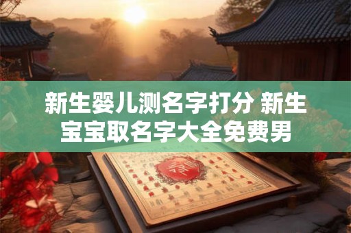 新生婴儿测名字打分 新生宝宝取名字大全免费男