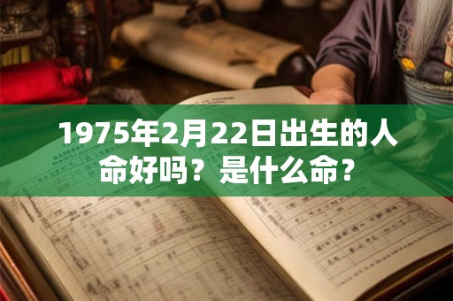 详细阅读:1975年2月22日出生的人命好吗?是什么命? 1975年2月22日出生的人命好吗?是什么命?