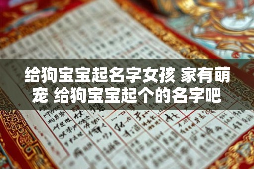 给狗宝宝起名字女孩 家有萌宠 给狗宝宝起个的名字吧! 给狗宝宝起名字女孩 家有萌宠 给狗宝宝起个的名字吧!